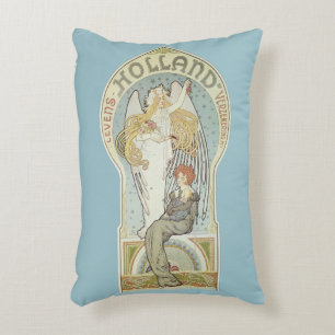 Vintage Art Nouveau, Holland Levensverzekering Accent Pillow