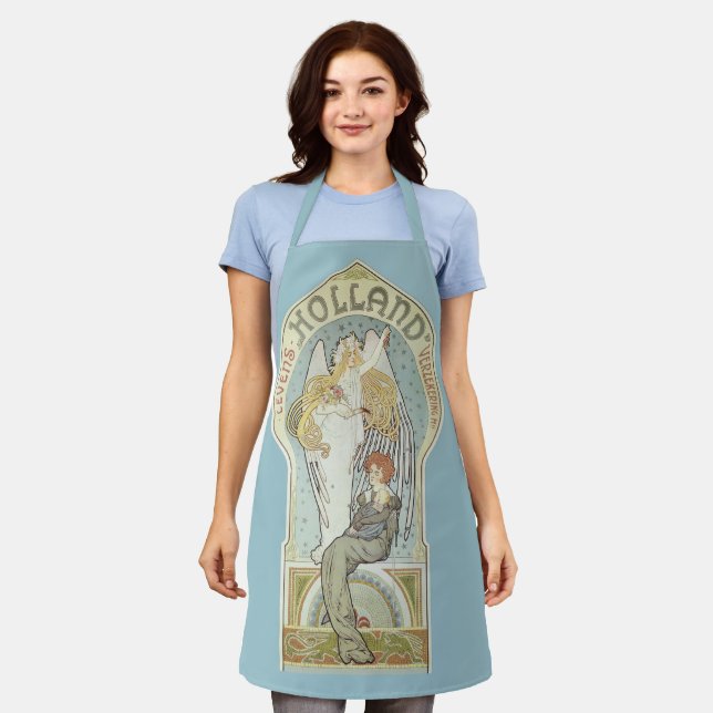 Vintage Art Nouveau, Holland Levensverzekering Apron (Worn)
