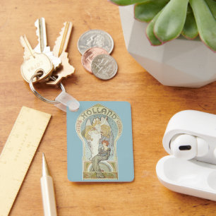 Vintage Art Nouveau, Holland Levensverzekering Keychain