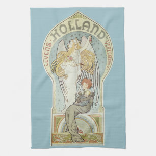 Vintage Art Nouveau, Holland Levensverzekering Kitchen Towel