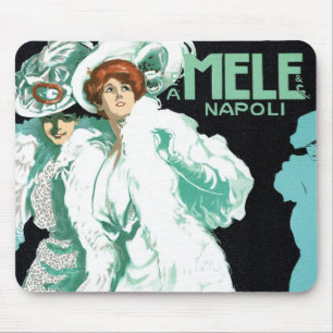 Vintage Art Nouveau, Italian Fashion, Fancy Women Mouse Pad