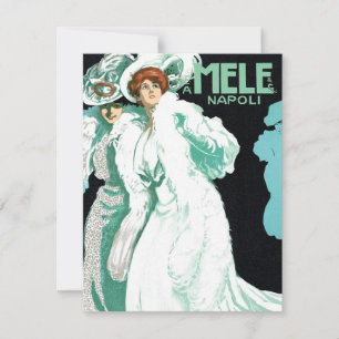Vintage Art Nouveau, Italy Fashion and Fancy Women