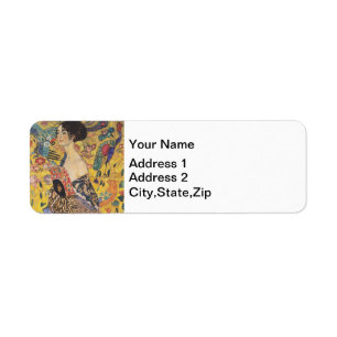 Vintage Art Nouveau Lady with Fan Painting