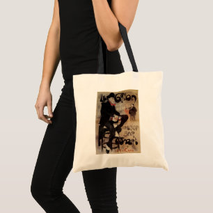 Vintage Art Nouveau Le Grillon, Man Drinking Beer Tote Bag