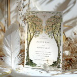 Vintage Art Nouveau Love Tree Wedding Invitation<br><div class="desc">Step back in time with this beautifully crafted Art Nouveau wedding invitation, a true nod to the bygone era of elegant, organic art. The invitation is adorned with an opulent tree arch, meticulously detailed with a tapestry of blossoms in a palette of antique pink, apricot, moss green, and touches of...</div>