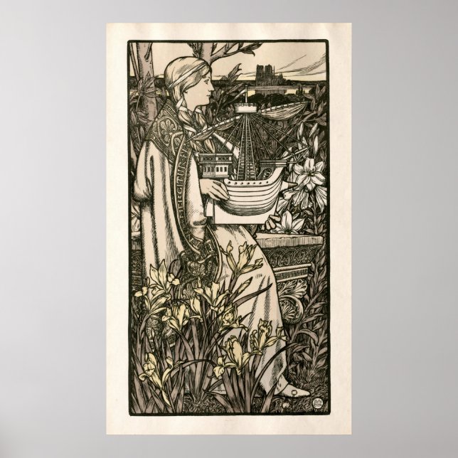 Vintage Art Nouveau Lutèce by Adolphe Giraldon Poster (Front)