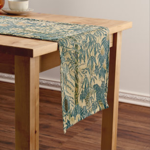 Vintage Art Nouveau Macaw Pattern by Walter Crane Short Table Runner