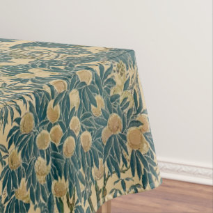 Vintage Art Nouveau Macaw Pattern by Walter Crane Tablecloth