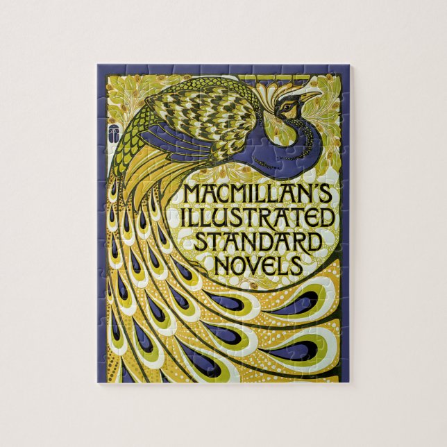 Vintage Art Nouveau, Macmillan's Peacock Feather Jigsaw Puzzle (Vertical)