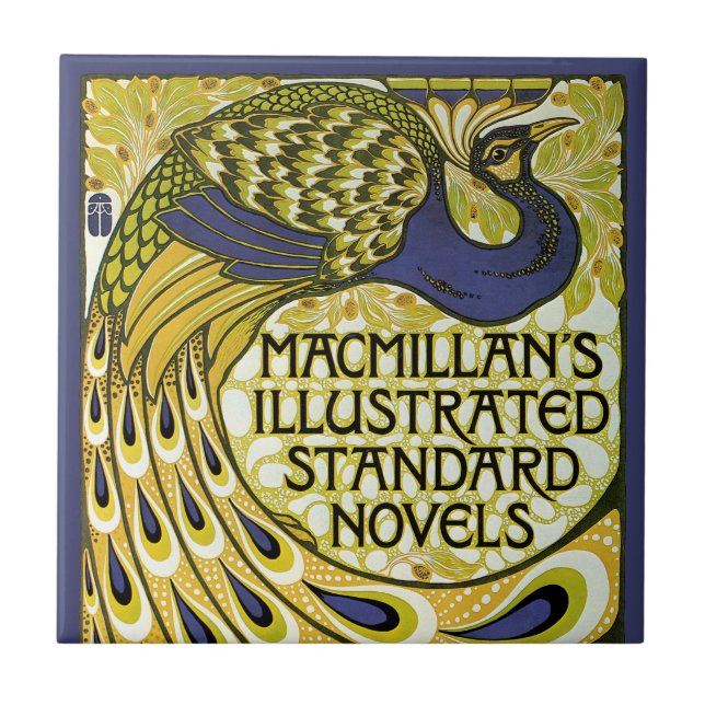 Vintage Art Nouveau, Macmillan's Peacock Feather Tile (Front)