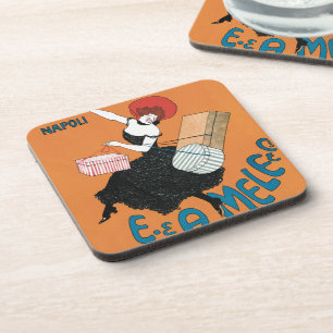 Vintage Art Nouveau Magazzini Italiani by Capiello Coaster