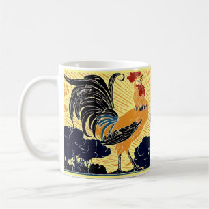 Vintage Art Nouveau Matin Sun Rooster Coffee Mug