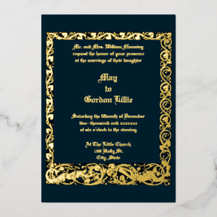 Vintage Art Nouveau Mermaid Border Wedding