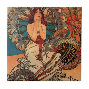 Vintage Art Nouveau Monaco Monte Carlo Tile