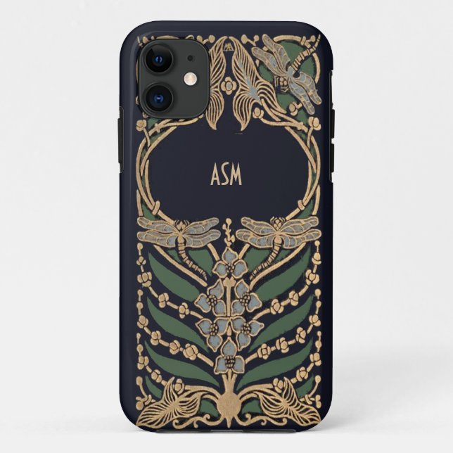 Vintage Art Nouveau Monogram Case-Mate iPhone Case (Back)