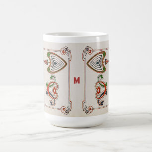 Vintage Art Nouveau Monogram Painting by Mucha Magic Mug