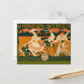 Vintage Art Nouveau Motorcycle Race poster Postcard | Zazzle