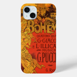 Vintage Art Nouveau Music, La Boheme Opera, 1896 iPhone 15 Mini Case