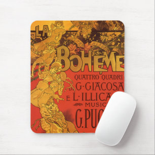 Vintage Art Nouveau Music, La Boheme Opera, 1896 Mouse Pad