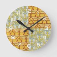 Vintage Art Nouveau Nature Grid Pattern Art