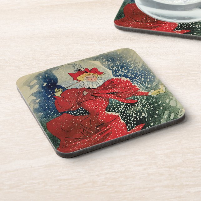 Vintage Art Nouveau Pastilles Geraudel Cough Drops Coaster (Left Side)