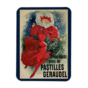 Vintage Art Nouveau Pastilles Geraudel Cough Drops Magnet