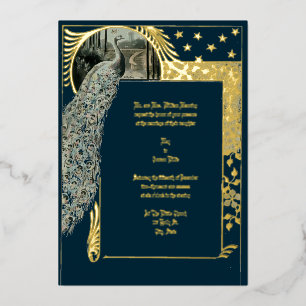 Vintage Art Nouveau Peacock