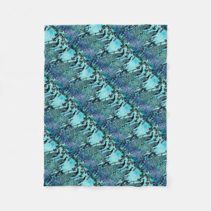 Vintage Art Nouveau Peacock Illustration Antique Fleece Blanket