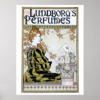 Vintage art nouveau perfume advert