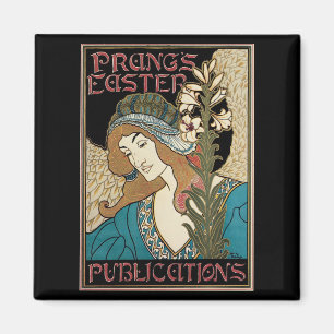 Vintage Art Nouveau, Prangs Easter Publications Magnet