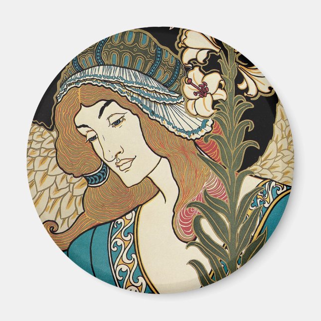 Vintage Art Nouveau, Prang's Easter Publications Magnet (Front)