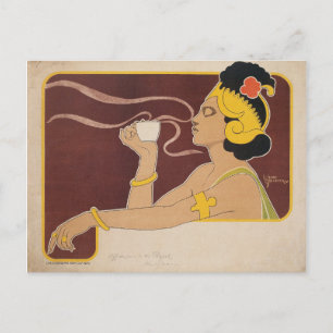 Vintage Art Nouveau Rajah Coffee Advertisement Postcard
