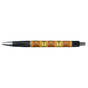 Vintage Art Nouveau Red Tulip Floral Pattern Pen