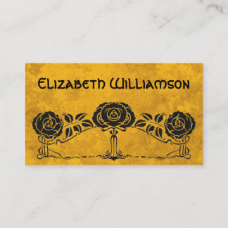 Vintage Art Nouveau Retro Chic Rose Flowers Floral Business Card