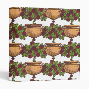 Vintage Art Nouveau rosebush floral wallpaper Binder