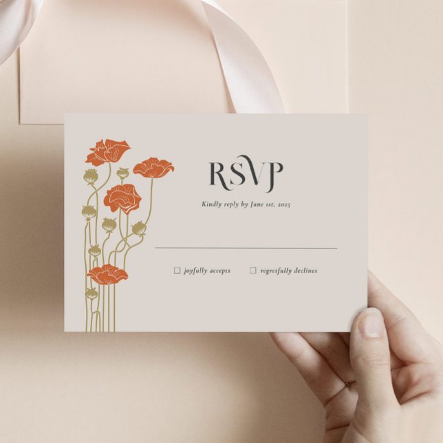 Vintage Art Nouveau RSVP Enclosure Card (Creator Uploaded)