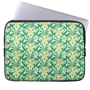 Vintage Art Nouveau snowdrop floral pattern Laptop Sleeve