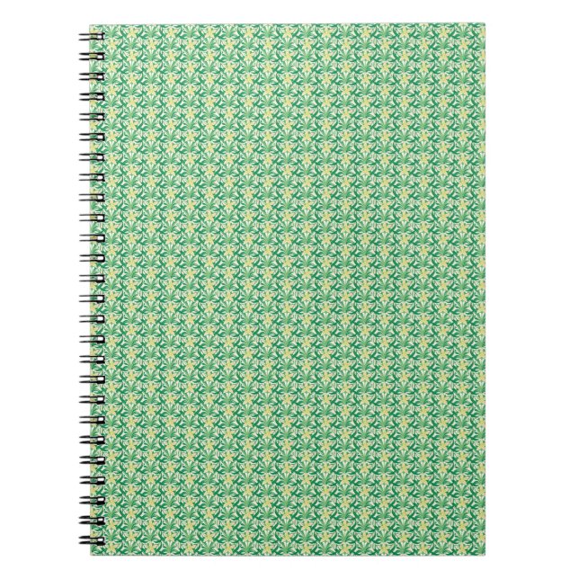 Vintage Art Nouveau snowdrop floral pattern Notebook (Front)