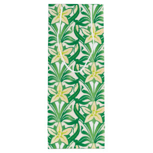 Vintage Art Nouveau snowdrop floral pattern Wine Gift Bag