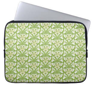 Vintage Art Nouveau snowdrop floral wallpaper Laptop Sleeve