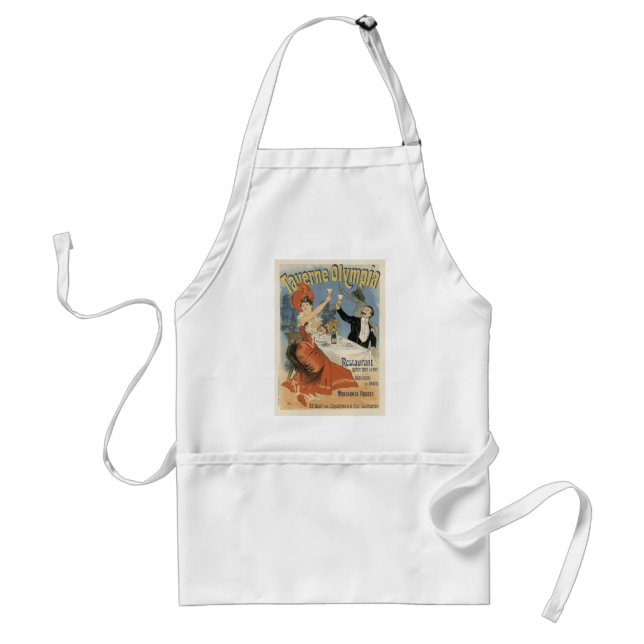 Vintage Art Nouveau, Taverne Olympia Restaurant Standard Apron (Front)