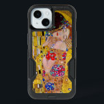 Vintage Art Nouveau, The Kiss by Gustav Klimt iPhone 15 Case<br><div class="desc">Add a beautiful design to your phone by choosing a custom Otter Box case! The ultimate painting of love, a beautiful design to celebrate Valentine's Day with! The Kiss (detail) (1907-1908) by Gustav Klimt is a vintage Victorian Era Symbolism fine art love and romance painting featuring a romantic couple in...</div>