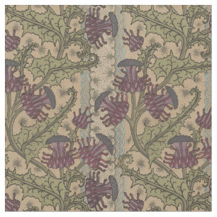 Vintage Art Nouveau Thistle Pattern by J. Milesi Fabric