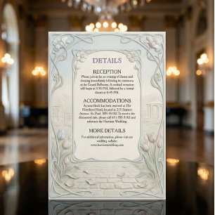 Vintage Art Nouveau Tulip Gazebo Spring Enclosure Card