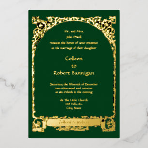 Vintage Art Nouveau Vine Border & Banner Wedding