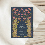 Vintage Art Nouveau Wedding Invitation<br><div class="desc">This Wedding Invitation from the Art Nouveau Collection showcases a beautiful vintage floral design that exudes modern elegance. Personalize it with your details easily and quickly. Simply press the 'customize it' button to further re-arrange and format the style and placement of the text.</div>