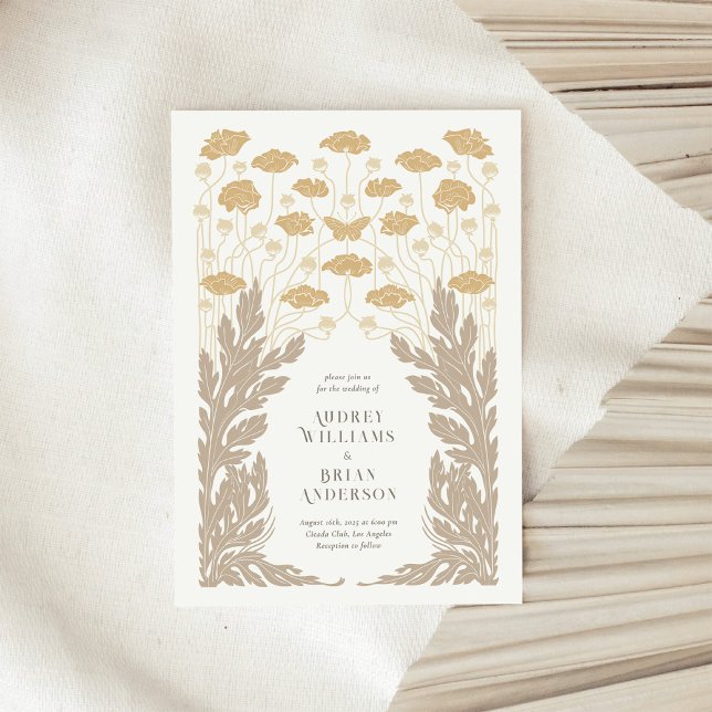Vintage Art Nouveau Wedding Invitation (Creator Uploaded)