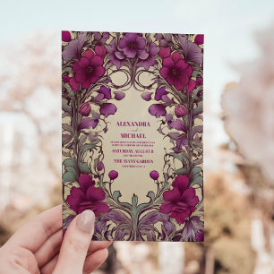 Vintage Art Nouveau Wedding Invitation