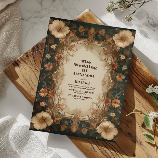 Vintage Art Nouveau Wedding Invitation (Creator Uploaded)
