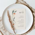 Vintage Art Nouveau Wedding Menu<br><div class="desc">This Wedding Menu from the Art Nouveau Collection showcases a beautiful vintage floral design that exudes modern elegance. Personalize it with your details easily and quickly. Simply press the 'customize it' button to further re-arrange and format the style and placement of the text.</div>